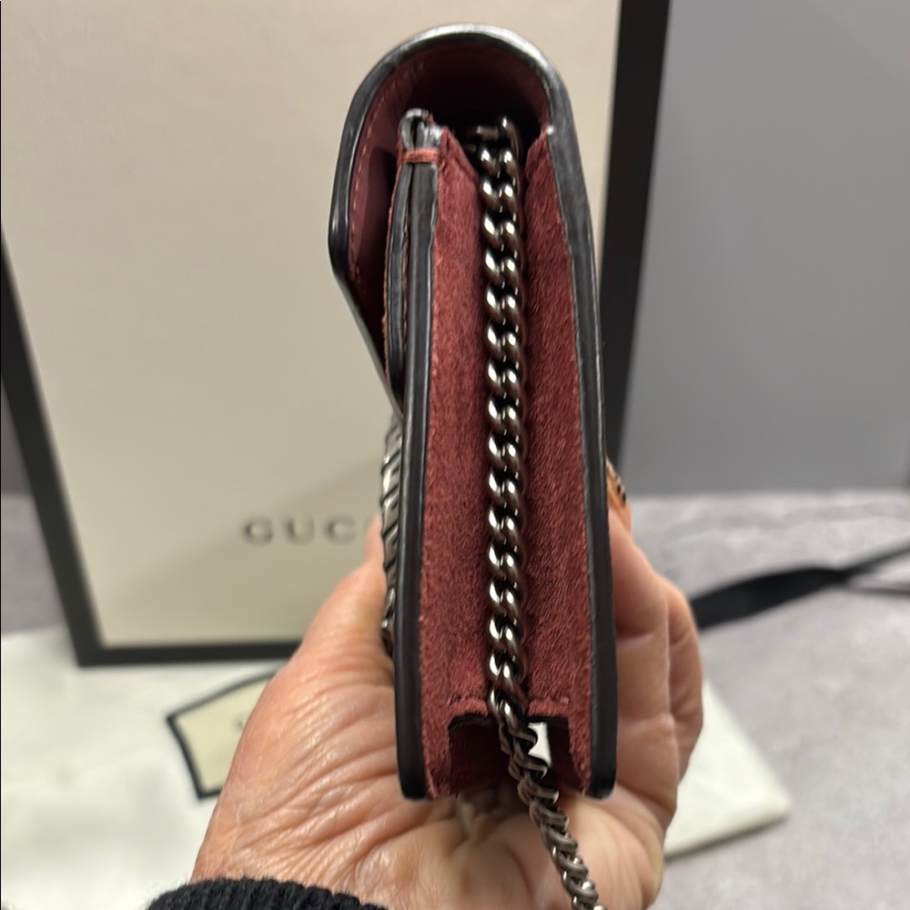 Gucci GG Supreme Monogram Mini Dionysus BLOOM Canvas/suede Shoulder/crossbody/ - Picture 8 of 13
